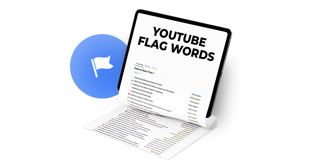YouTube Flag Words